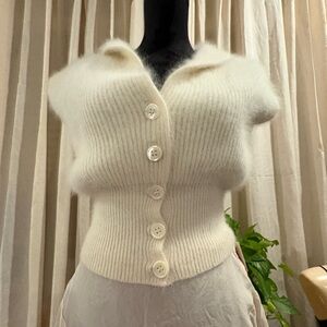 Claiborne Cream Button-Up Women's Cardigan